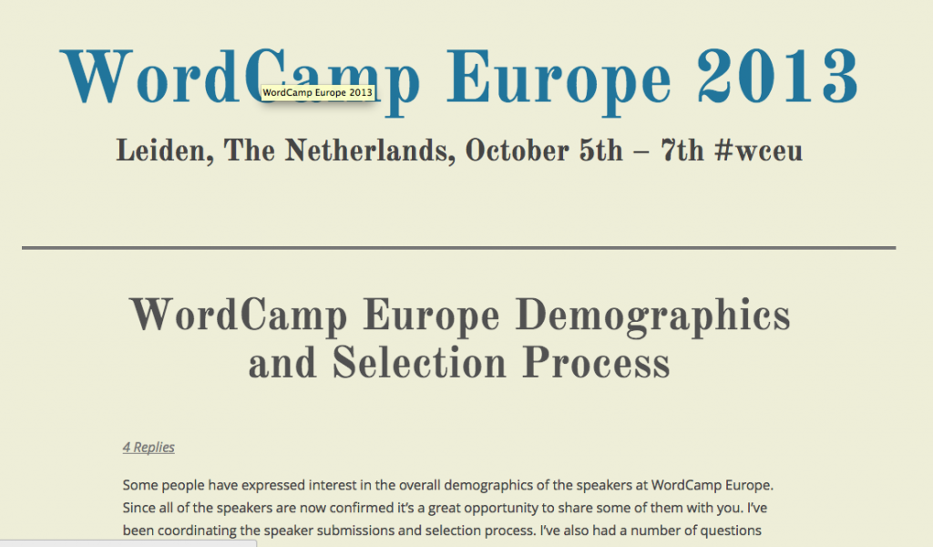 WordCamp Europe’s Selection Process